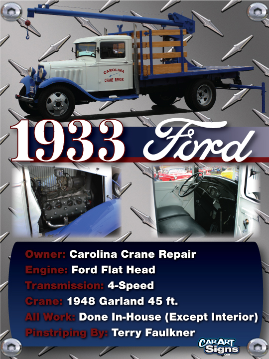 Ford 1933 Show Board