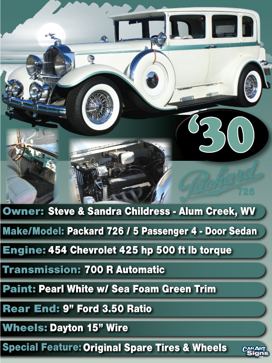 Packard '30 Show Board