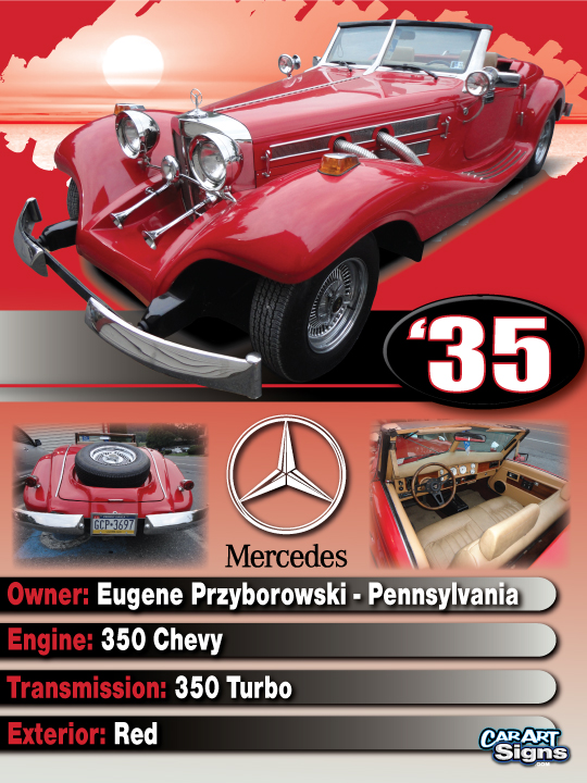Mercedes '35 Show Board